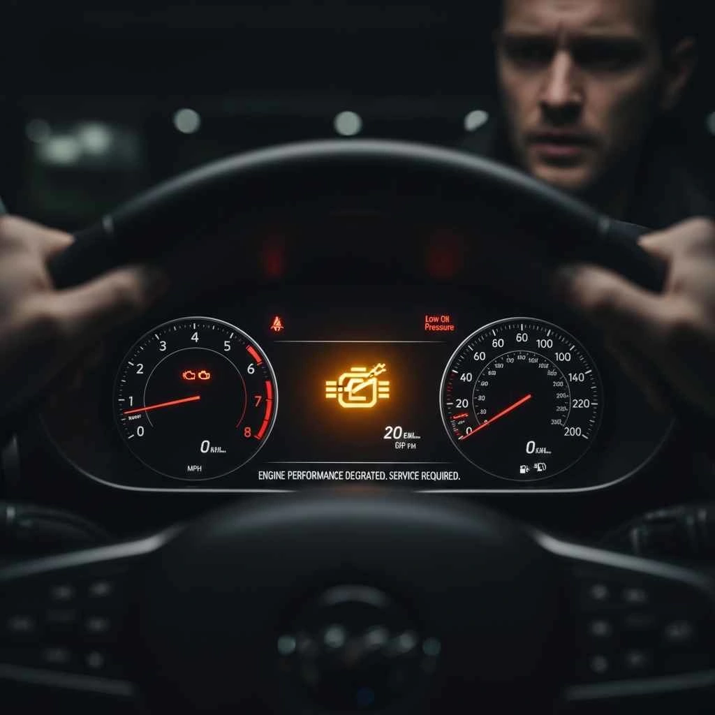 dashboard warning or engine performance issue