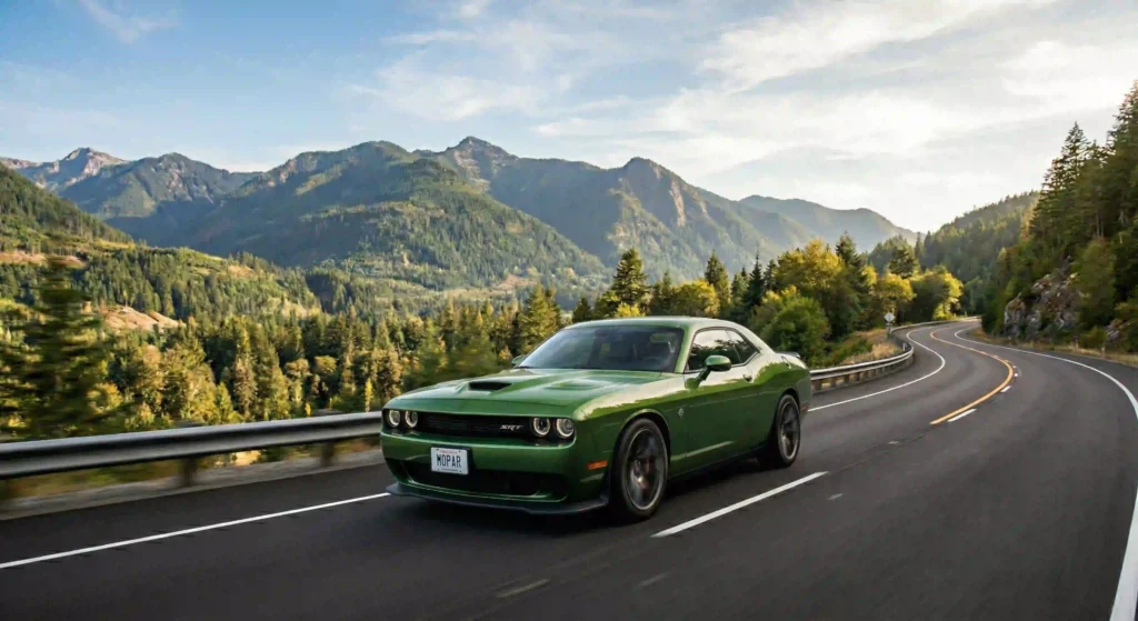 car driving smoothly on road