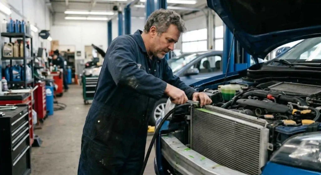 Radiator repair service preventing engine overheating